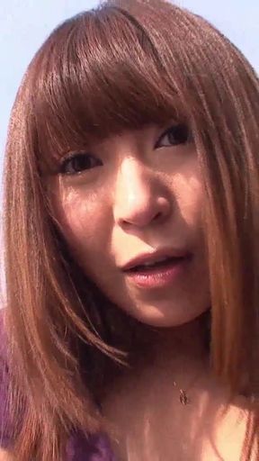 Emotional moment from &quot;A Japanese Couple&#039;s Sex Day, the woman gets her pussy very wet when she plays with a little sex toy.&quot;