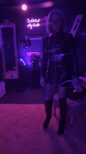 Davina undergoes further training with the penis gag