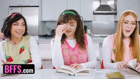 Curvy American BFFs get each other off at book club