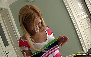 Perfect ass blonde Bibi Noel gets tag teamed