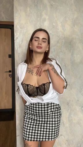 Do you like it when I&#039;m a secretary? Do you want to undress me?