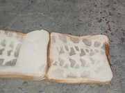 Slow Motion Bread Crush & Trample. See my dirty size 11 boot print, imagine this on your face