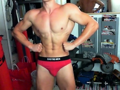 Beautiful Twink strips on webcam