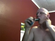 piggy blowjob practice with toy 9/4/18