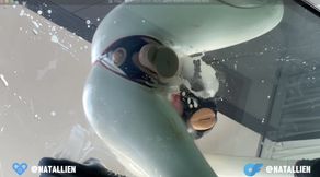 Creamy PussyFuck in Latex Catsuit - your Stepsister Natallien