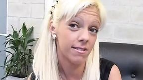 Blonde Bombshell Gets Railed by Three Studs in Filthy Casting Session
