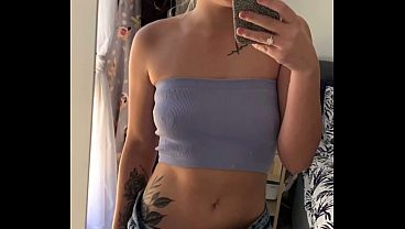 Skinny teen with cute face and tiny tits naked dance