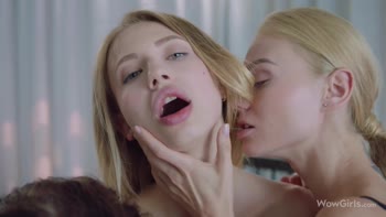 Nancy A's Blazing Lesbian Threesome: Blonde Babes in HD