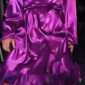 dance in satin purple