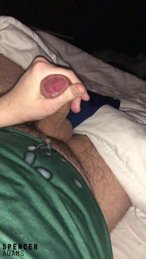 Late Night Cock Play and Cumshot