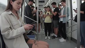 Stranger ai doll fucks me hard in the metro after I start sucking him off