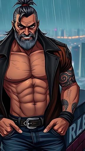 Strong Hunky Men Made with Ai