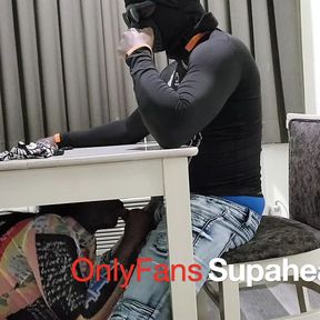 HOT CUMSHOT Under The Table !