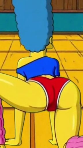 Dirty Orgy of Housewife Mrs. Sinpsom with Old Men at the Casting. Cartoon Parody