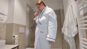 The Stepson Washes His Stepmother in the Shower. She Lets Herself Be, Sucks Him and at the End.