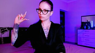 hot Mistress make asmr with her claws