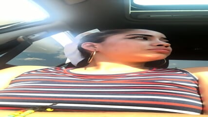 Petite teen's tiny frame struggling to handle a massive black rod