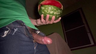 Watermelon as an intimate accessory