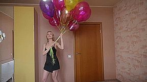 Jenny sit pop all helium balloons