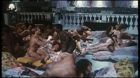 Vintage anal orgy party pussy licking pussy fucking in the castle
