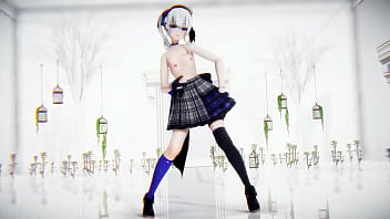 Hoshimachi Suisei Undress Dance Hololive Hentai Vtuber Rabbit Hole Song MMD 3D White Hair