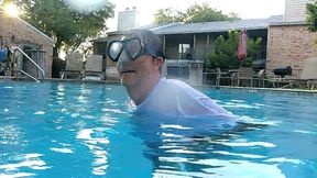 Couple Underwater Diving and Swimming