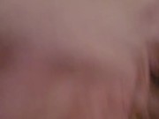 Morning blowjob cum on tits