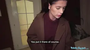 Lonely Party Girl Creeps Off for Casting - Public Agent