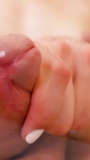 Up Close & Messy - Cock Rub and Huge Cumshot on Lens