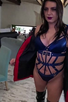 Downjacket Try-on &amp; Blowjob Tease - Coat Fetish, Masturbation &amp; Messy Cum Finish 327