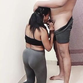 Tamil mallu girl gives blowjob. Use headsets. Fucked by tamil boy