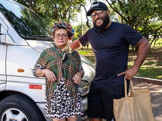 Anal Screwing with Picked up Old Granny