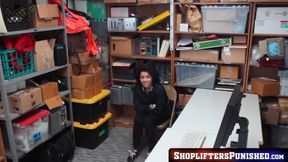 Hot ebony Maya Morena gets intensely pleasured by a passionate security guard