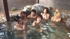 Wild Japanese Spa Orgy - Horny Babes Get Fucked in the Hot Tub