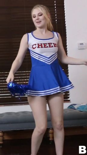 Natural blonde GF shows off her tits in POV