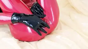 OnlyFans teaser - This is my red latex catsuit with integrated condoms!