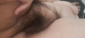 Playing with Mature, Hairy, Horny Pussy