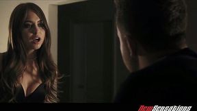 Stunning seductress Violet Starr is riding a dick reverse and face to face