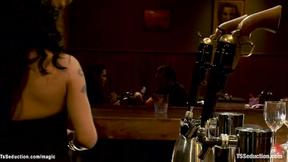 ”Trans bartender anal fucking banker”