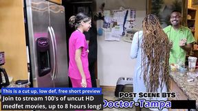 Ebony beauty giggles as doctor examines her; full movie inside!