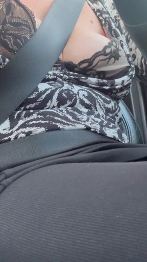 Elegant mature wife drives in the morning on her way to the office   Clip 1