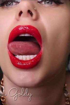 Cum on your silly face while staring at my full juice red lips! JOI