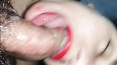 POV EXTREME BLOWJOB, swallowing it all the way down, pounding his deep throat with lust.