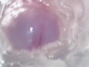 Sweet creampie in vagina. Super internal camera