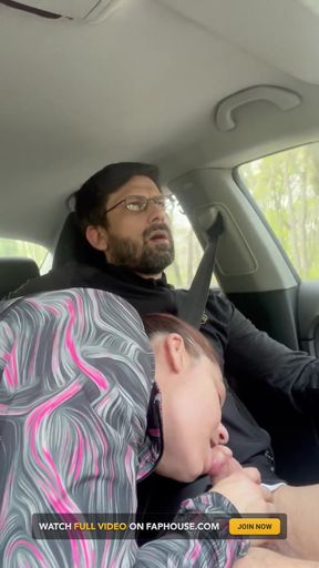 She Couldn't Wait - MILF Blowjob &amp; Handjob While Driving - Public Car Sex Kingyordanov