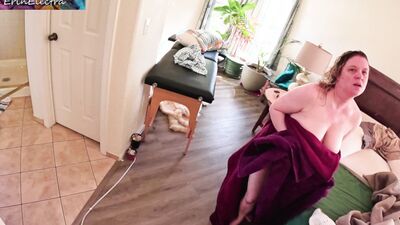 Watching stepmom in the shower stepson gets lucky