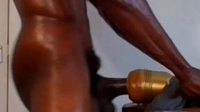 hot horny sexy guy cums so hard fucking his sex toy!.mp4