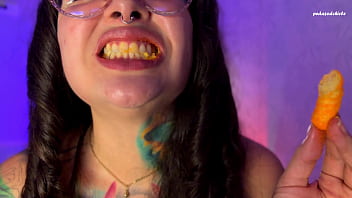 Gantess lets you see his chewed food and burps