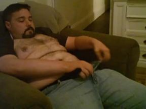 Chubby Bear Daddy Strokes and Cums