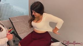 VALERIA ON THE EXAM BED - Realistic HEART and LUNG Auscultation of chubby girl - Nurse and Doctor exam -Pulse - Oxygen levels - BP - Temperature *SD version*